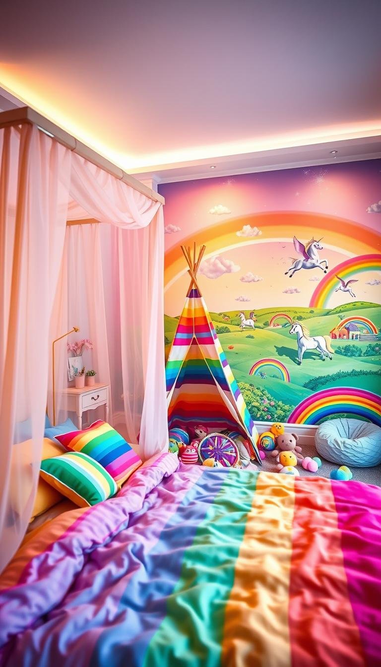 Rainbow Girls Bedroom Ideas Full of Color
