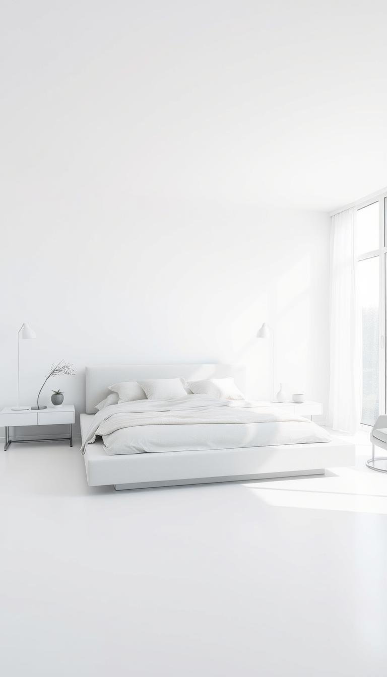all white bedroom