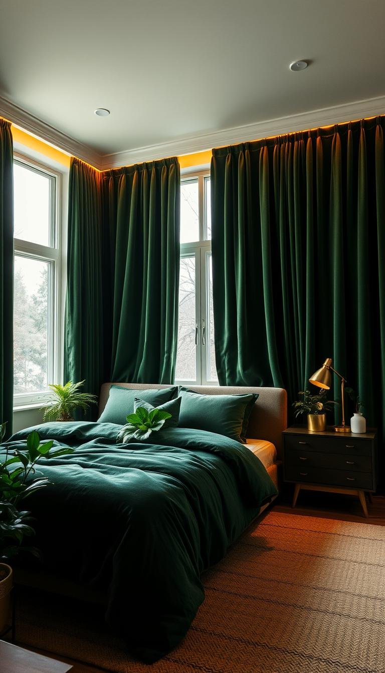 dark green bedroom ideas