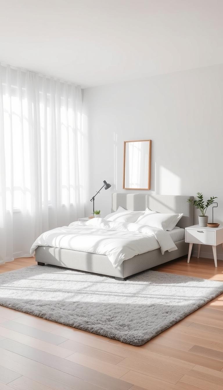 light grey bedroom