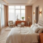 warm beige bedroom