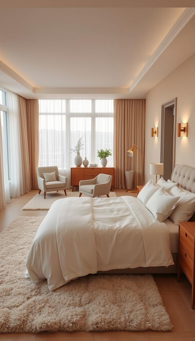 warm beige bedroom