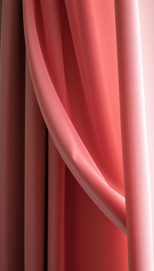 A lush, velvety curtain fabric in a soft, muted mauve hue. The texture is sumptuous, with a slight sheen and a deep, luxurious pile that catches the light beautifully. The material appears plush and inviting, cascading in elegant folds that evoke a sense of romantic, old-world charm. Warm, diffused lighting illuminates the fabric, highlighting its subtle nuances and creating a cozy, intimate atmosphere. The image is captured with a shallow depth of field, keeping the curtain fabric in sharp focus while the background is gently blurred, drawing the viewer's attention to the alluring tactile qualities of the velvet. A lush, velvety curtain fabric in a soft, muted mauve hue. The texture is sumptuous, with a slight sheen and a deep, luxurious pile that catches the light beautifully. The material appears plush and inviting, cascading in elegant folds that evoke a sense of romantic, old-world charm. Warm, diffused lighting illuminates the fabric, highlighting its subtle nuances and creating a cozy, intimate atmosphere. The image is captured with a shallow depth of field, keeping the curtain fabric in sharp focus while the background is gently blurred, drawing the viewer's attention to the alluring tactile qualities of the velvet.