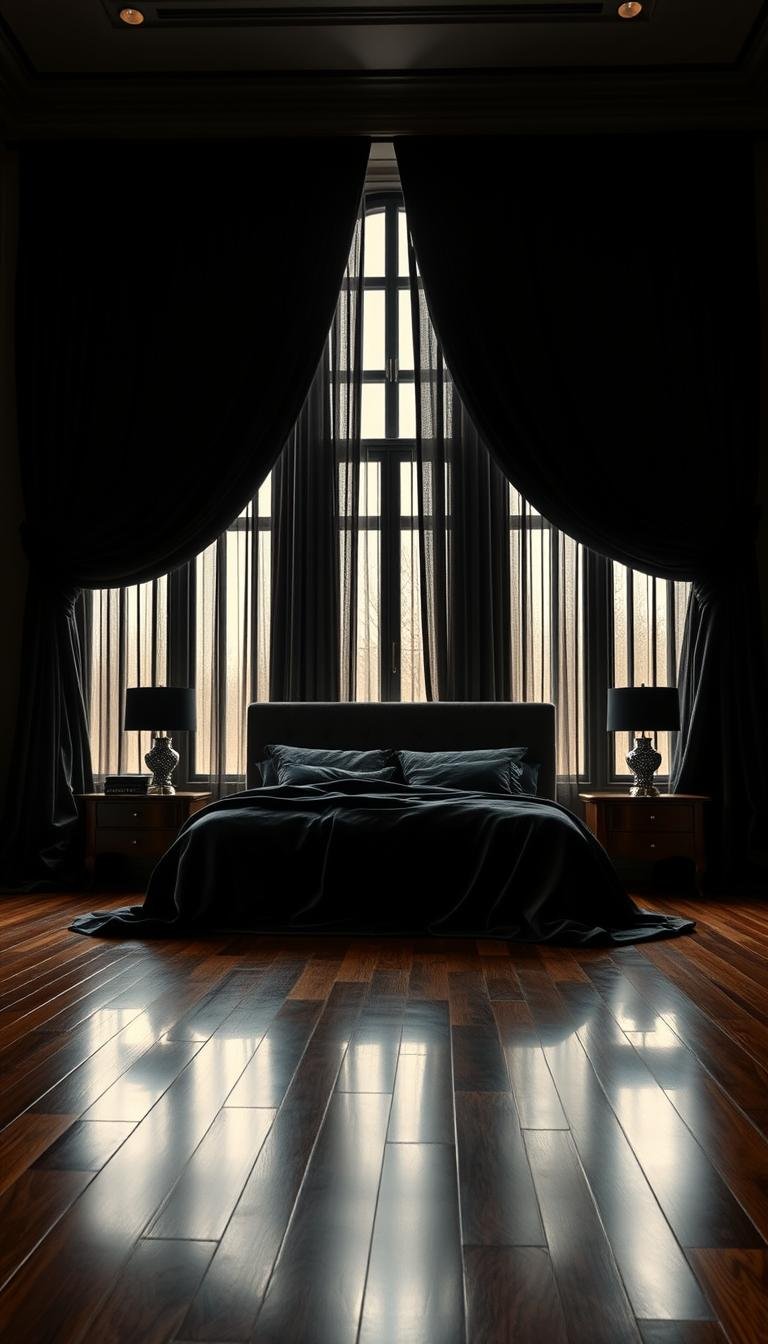 Black Velvet Curtains for Dramatic Bedrooms