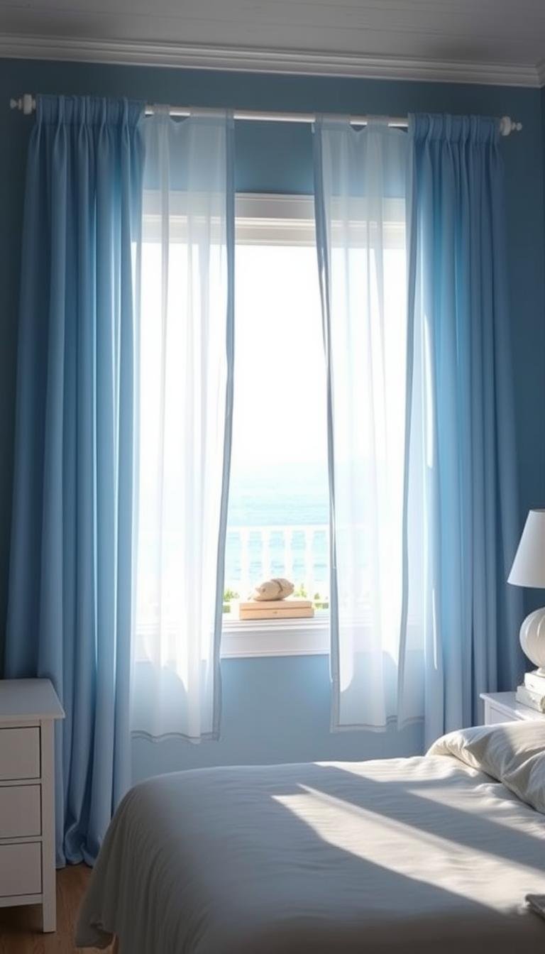 Blue Bedroom Curtains That Feel Calm and Coastal