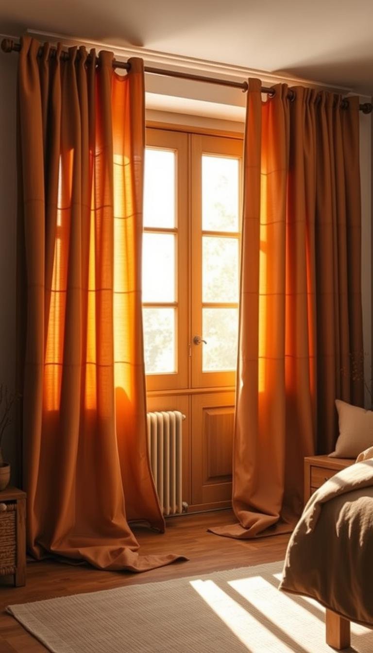Brown Bedroom Curtains That Add Earthy Warmth