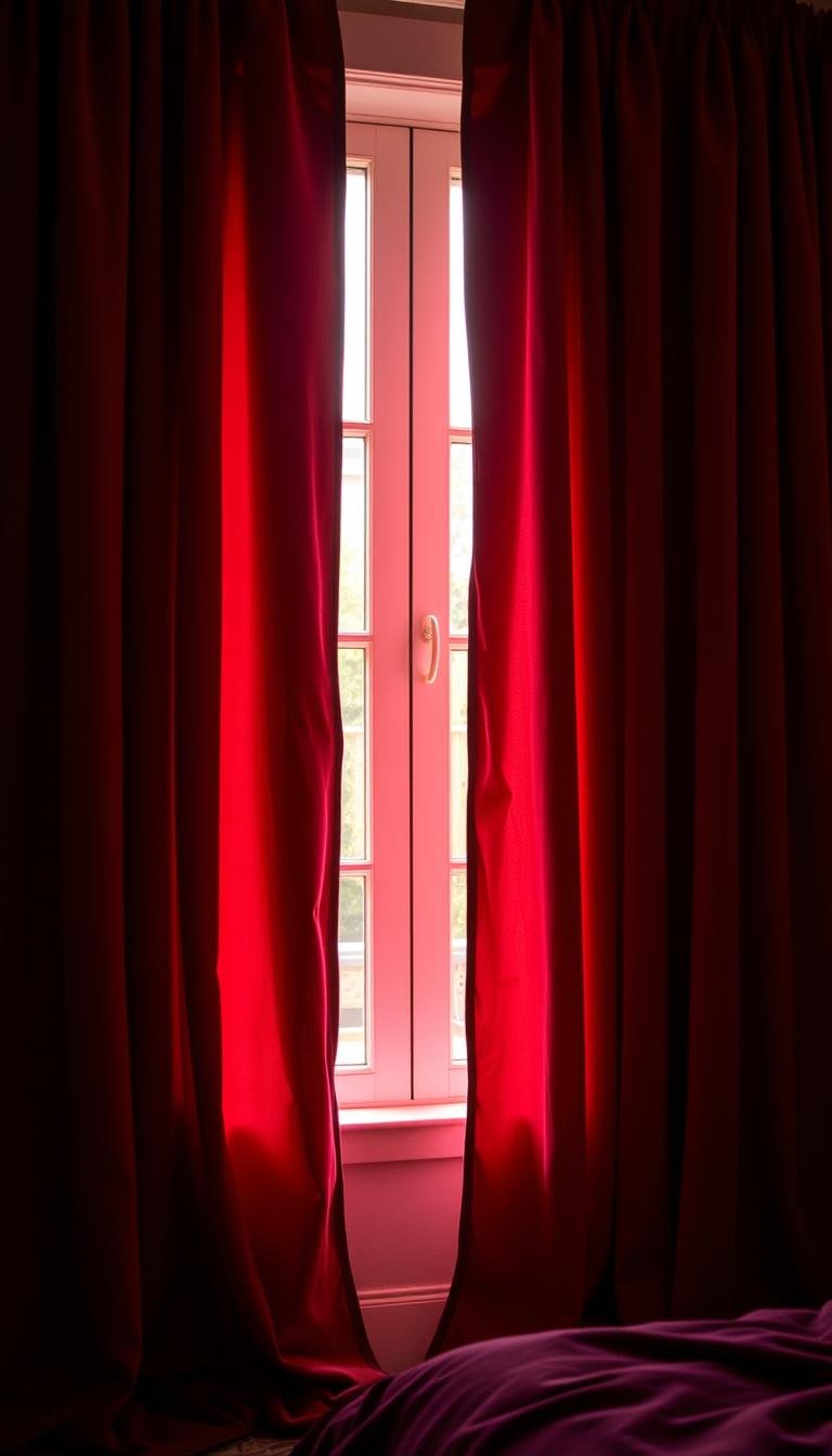Burgundy Curtains That Add Richness to Bedrooms