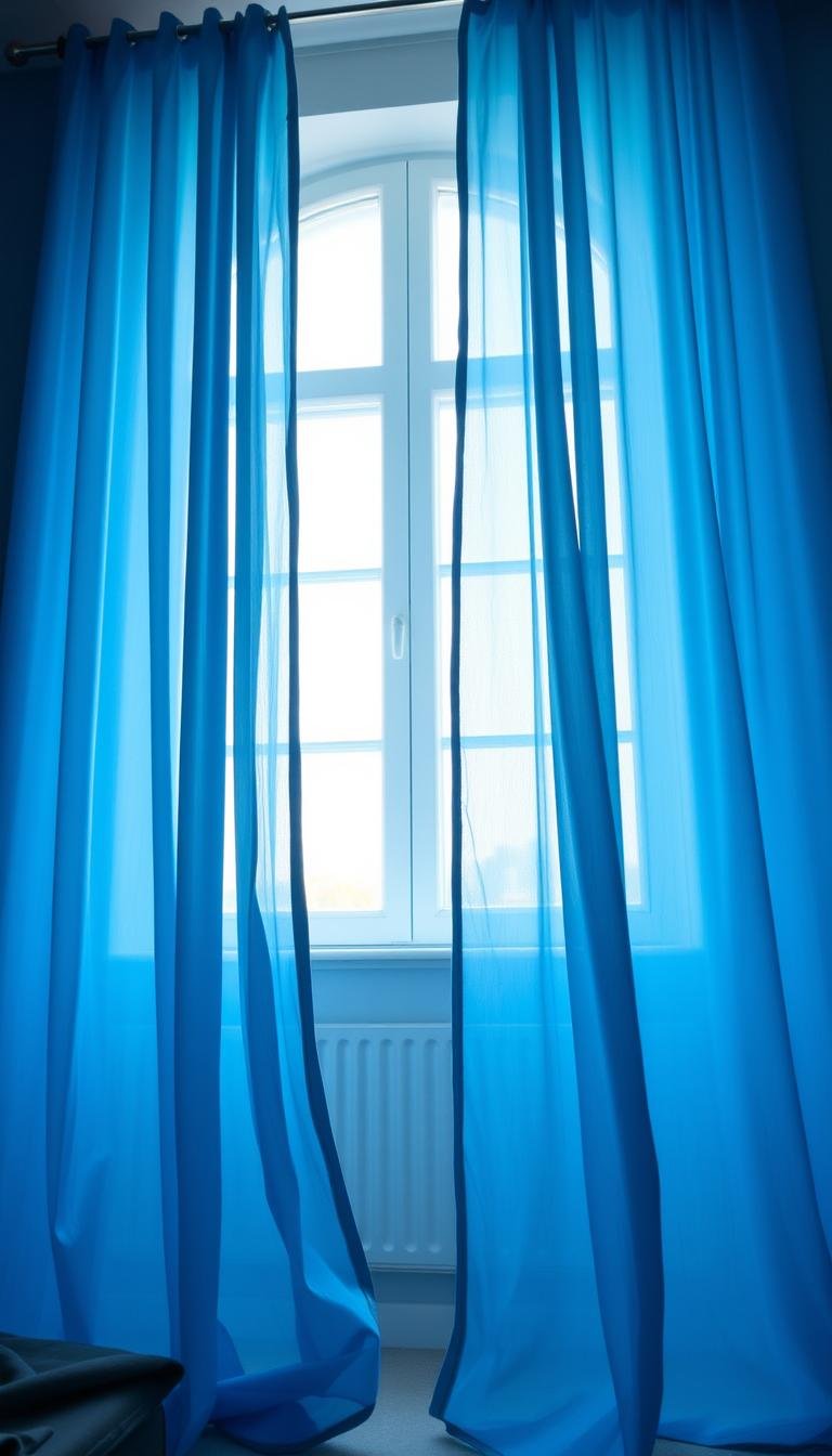 Cool Blue Curtains That Make Bedrooms Feel Serene
