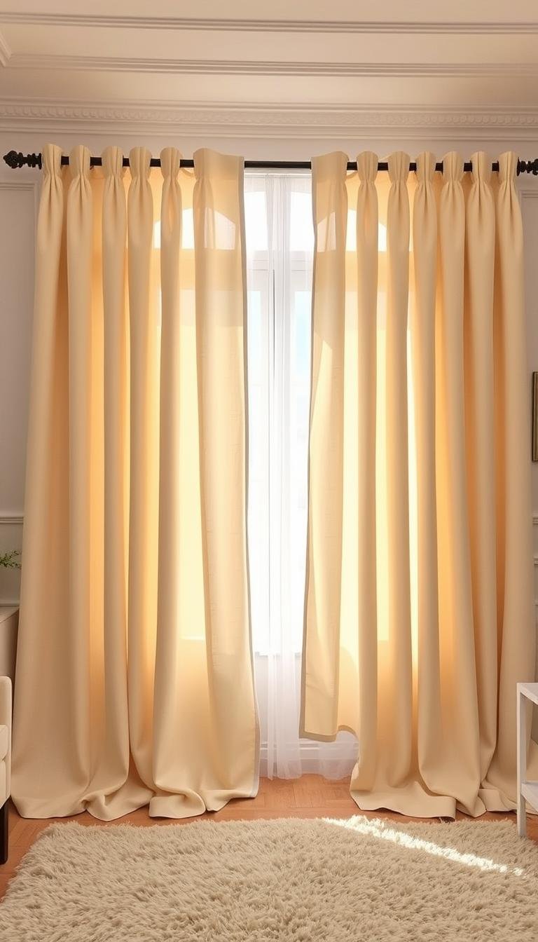 Cream Bedroom Curtains for a Cozy Soft Glow