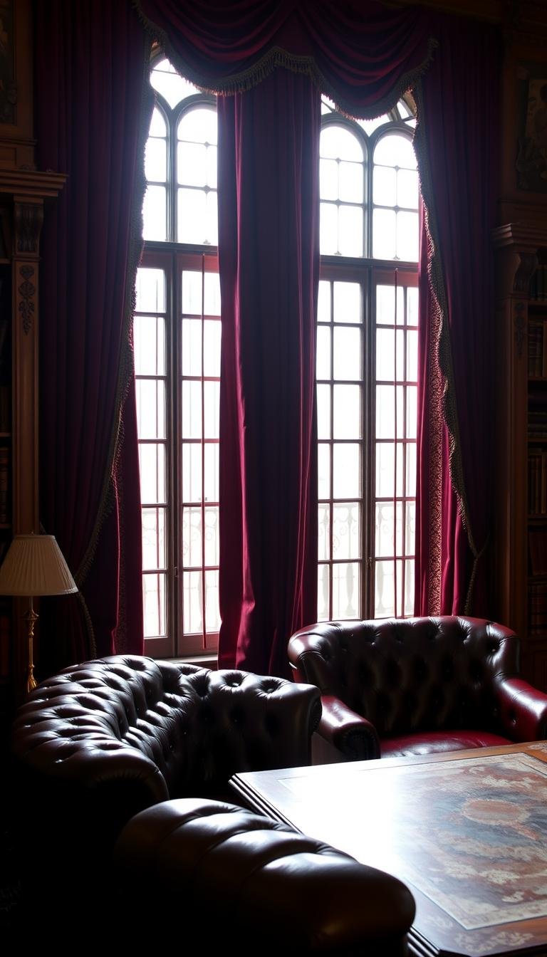 Dark Academia-Inspired Bedroom Curtains