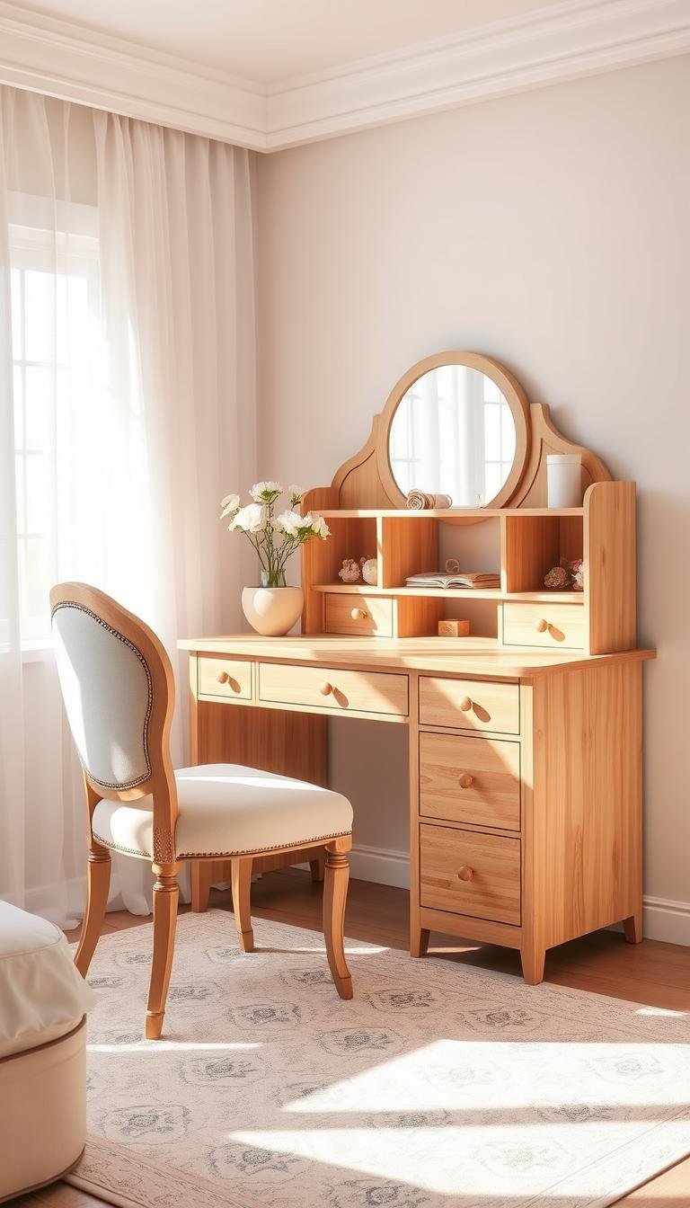 Girls Bedroom Desk & Vanity Combo Ideas