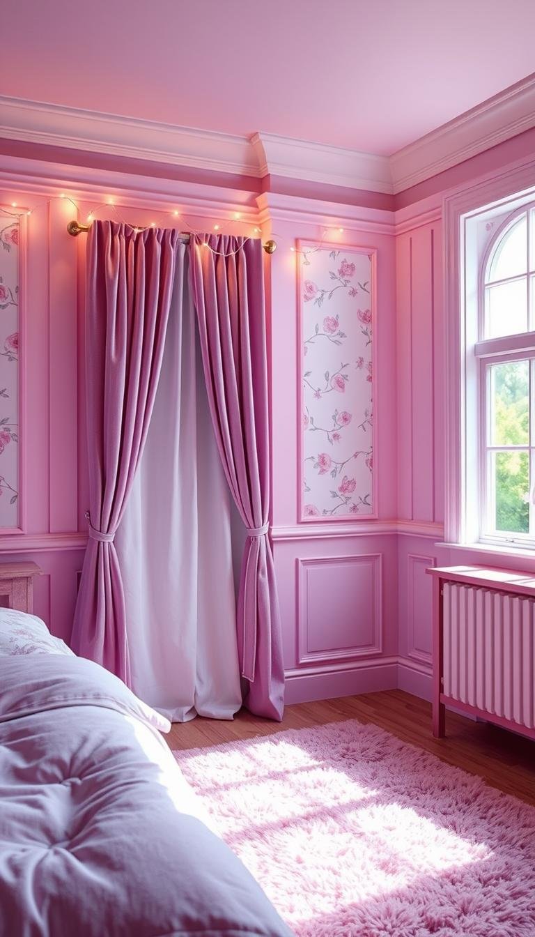 Girls Bedroom Panelling & Accent Walls