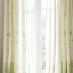 Green and White Bedroom Curtains for Fresh Looks