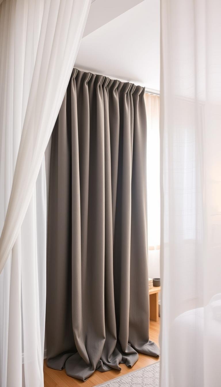 Grey and White Bedroom Curtain Combo Ideas
