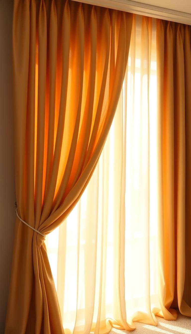 Light Brown Bedroom Curtains That Add Warmth