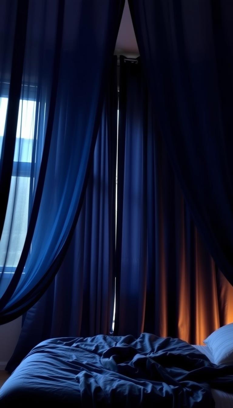 Navy Blue Curtains That Add Depth to Bedrooms