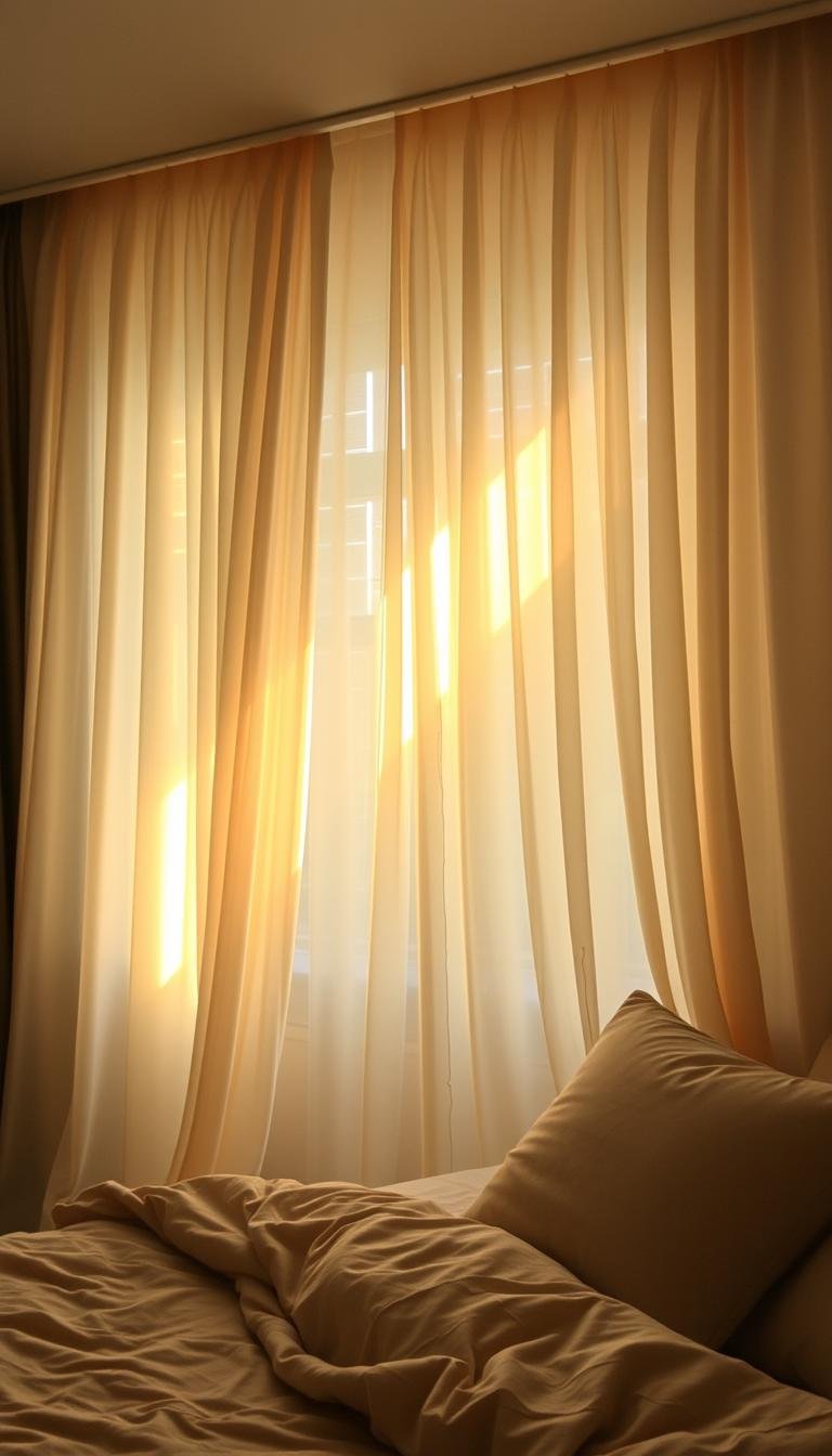 Off-White Curtains for Calm, Serene Bedrooms