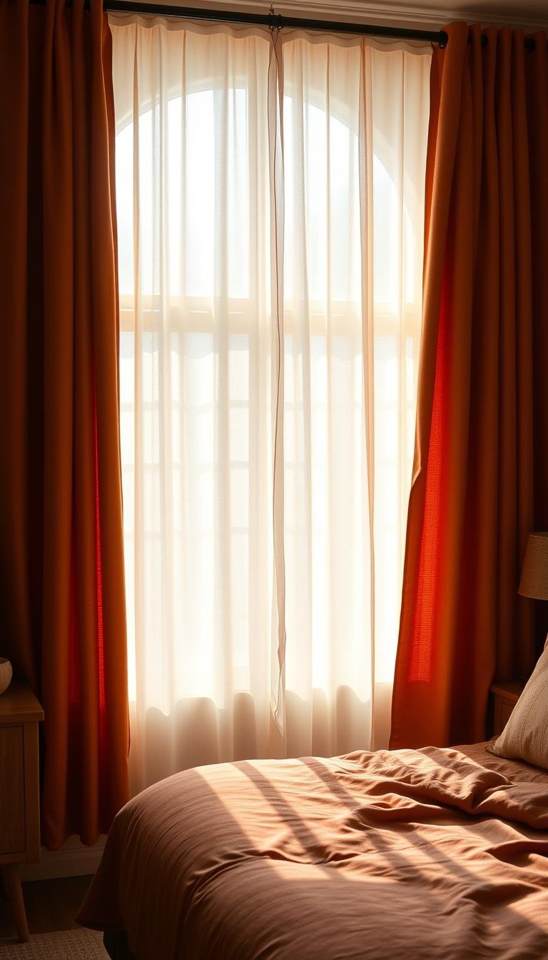 Terracotta Curtains That Warm Up Cool Bedrooms