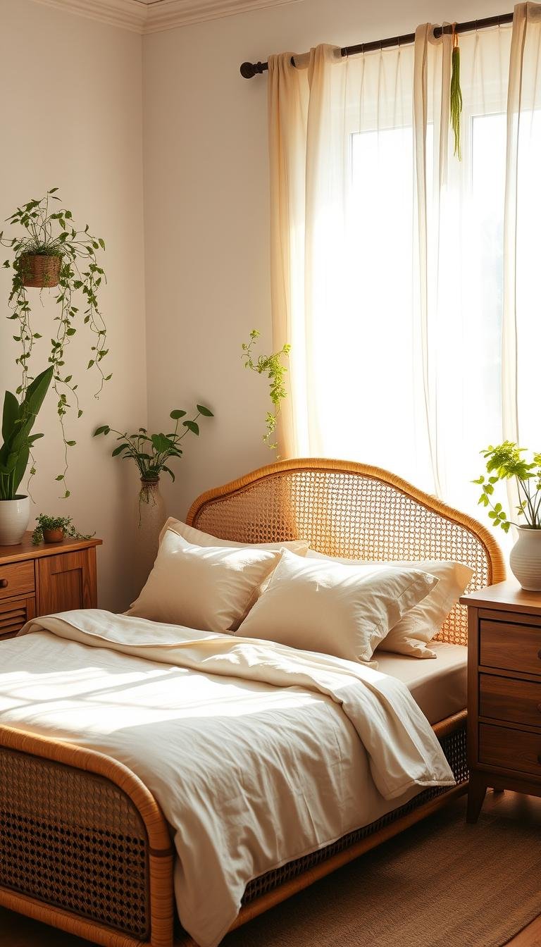 Cane Furniture Bedroom Ideas for Natural Vibes