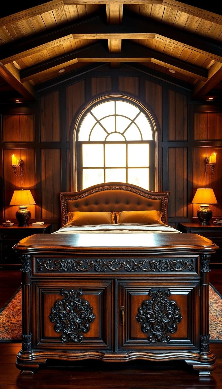Dark Wood Bedroom Furniture Design Inspiration