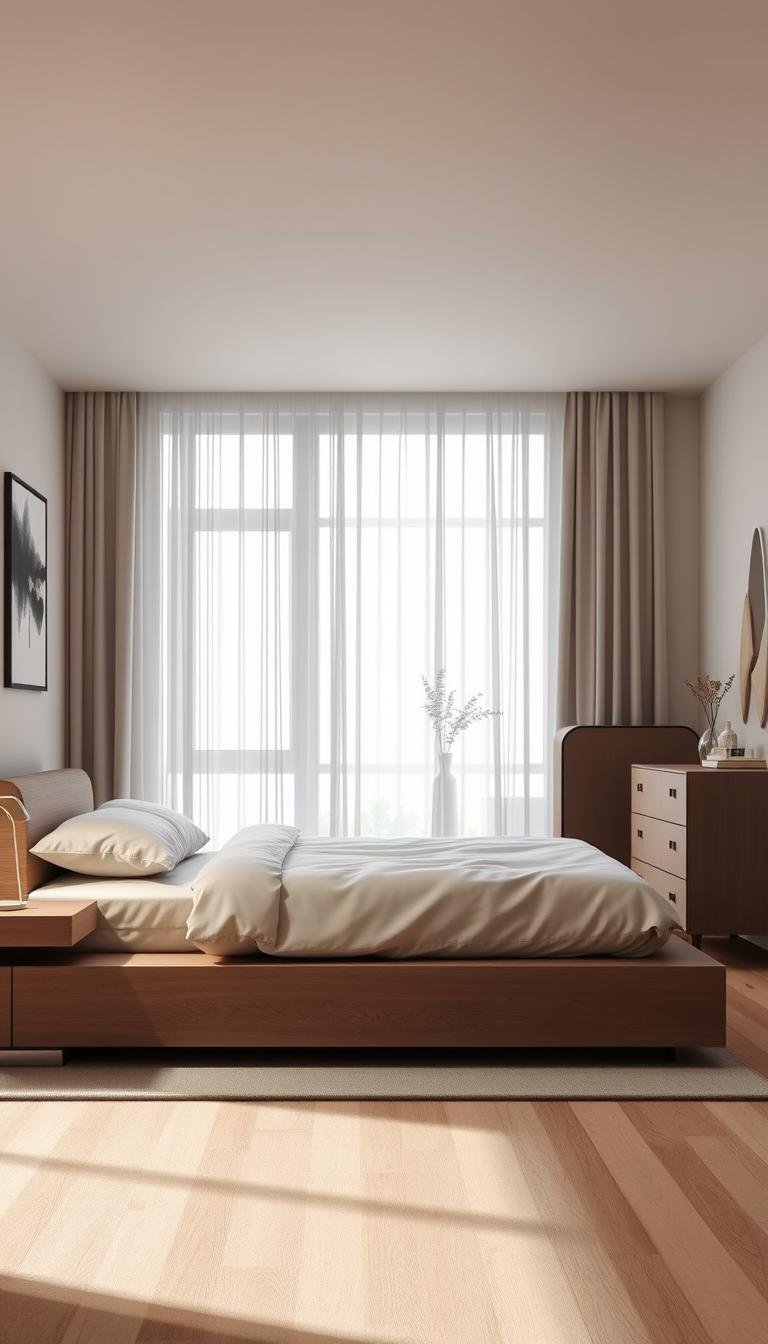 Simple Bedroom Layouts with Modern Furniture